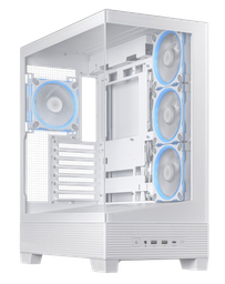 Asus A31 PLUS, ARGB Built-in Fans, White Mid Tower ATX PC Case